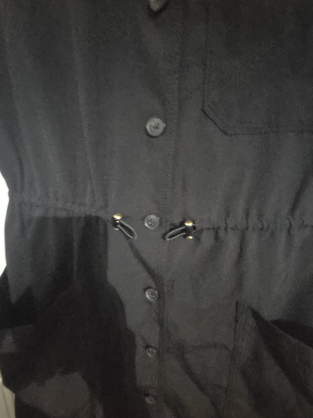 Calvin Klein Black Sleeveless Utiliry Button Up Pockets Shirt Midi Dress, Size 4 - Picture 3 of 9